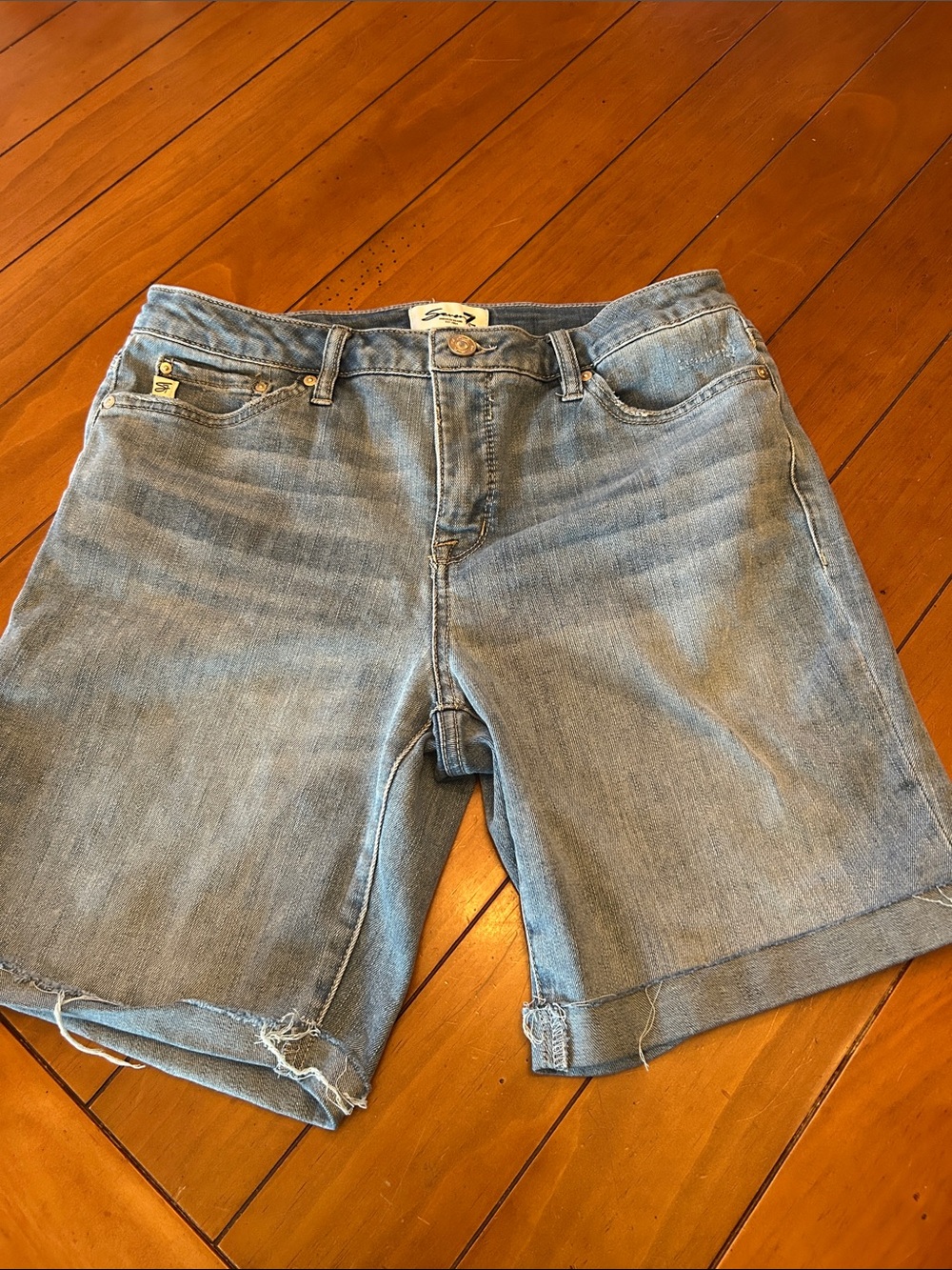Seven For All Mankind Light Blue Denim Cutoff Shorts Size 8